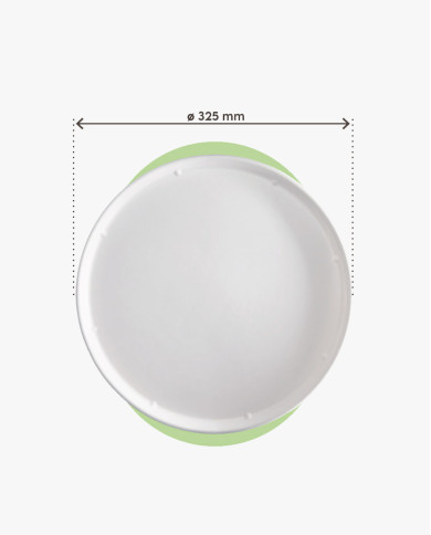 Piatto per pizza monouso in polpa di cellulosa 32 cm - 50 pezzi Piatto per pizza monouso in polpa di cellulosa 32 cm - 50 pezzi