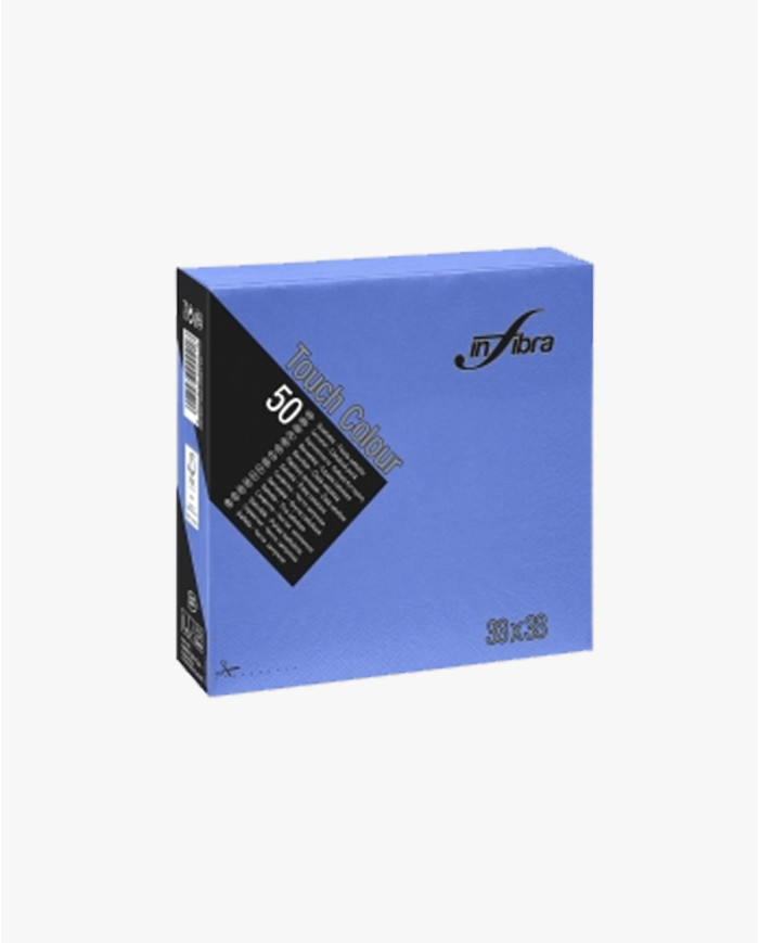Tovaglioli 33x33 cm 2v touch blu 50 pezzi Tovaglioli 33x33 cm 2v touch blu 50 pezzi