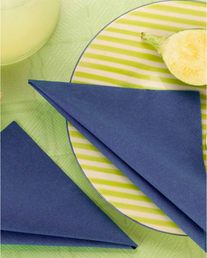 Tovaglioli 33x33 cm 2v touch blu 50 pezzi Tovaglioli 33x33 cm 2v touch blu 50 pezzi