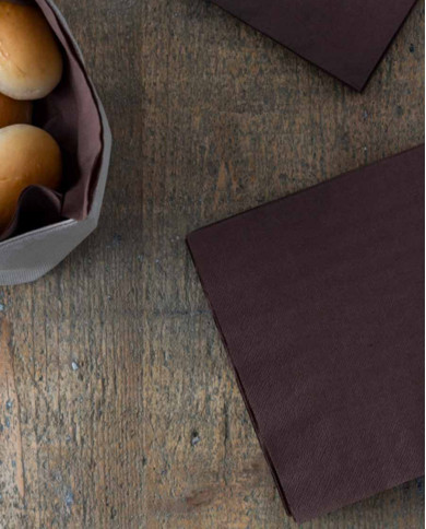 Tovaglioli 33x33 cm 2v touch cacao 50 pezzi Tovaglioli 33x33 cm 2v touch cacao 50 pezzi