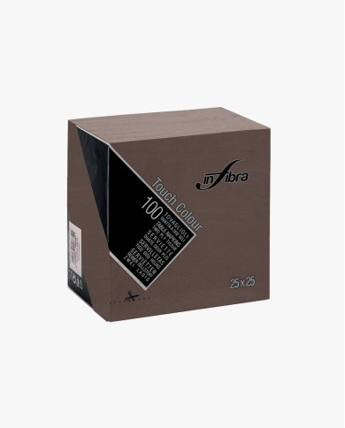 Tovaglioli 25x25 cm 2v touch cacao 100 pezzi Tovaglioli 25x25 cm 2v touch cacao 100 pezzi