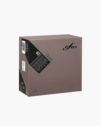 Tovaglioli 38x38 cm 2v tissù cacao 40 pezzi Tovaglioli 38x38 cm 2v tissù cacao 40 pezzi