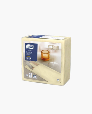 Tork Premium LinStyle Tovagliolo portaposate champagne - 50pz Tork Premium LinStyle Tovagliolo portaposate champagne - 50pz