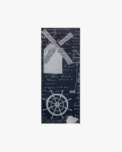 Portaposate Atlantic Blu/Bianco + Tovagliolo 8x125 pz Portaposate Atlantic Blu/Bianco + Tovagliolo 8x125 pz