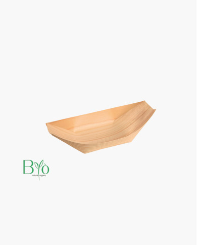Barchetta monouso in legno 13 cm - 100 pz Barchetta monouso in legno 13 cm - 100 pz