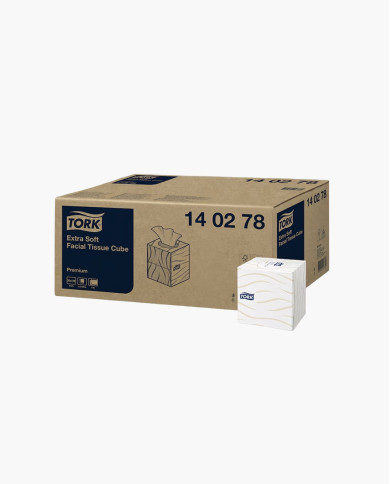 Veline per il viso Extra Soft cubo Tork - 100pz Veline per il viso Extra Soft cubo Tork - 100pz