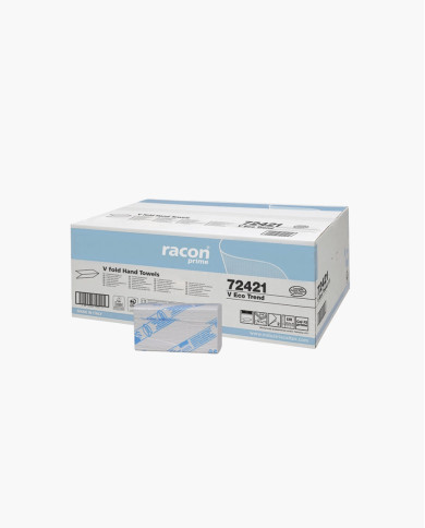 Carta asciugamani piegata a V RACON PRIME 2 veli da 210X15 Carta asciugamani piegata a V RACON PRIME 2 veli da 210X15