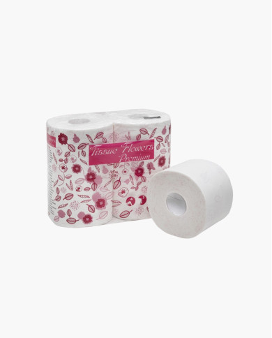 Carta igienica Flowers Premium 3 veli 300 strappi 24 rotoli Carta igienica Flowers Premium 3 veli 300 strappi 24 rotoli