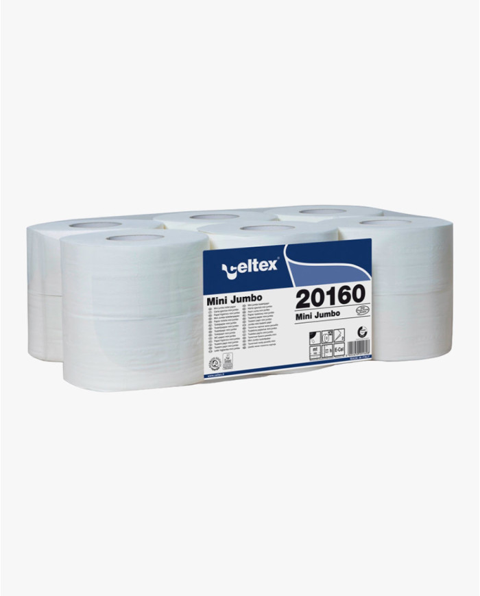 Carta igienica mini jumbo Celtex 2 veli 160 metri Carta igienica mini jumbo Celtex 2 veli 160 metri