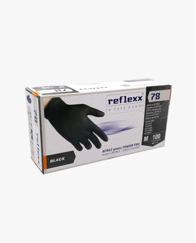 Guanti In Nitrile Neri Senza Polvere Reflexx 78 Guanti In Nitrile Neri Senza Polvere Reflexx 78